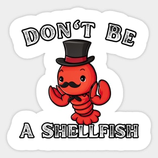 Shellfish Funny Lobster Sticker